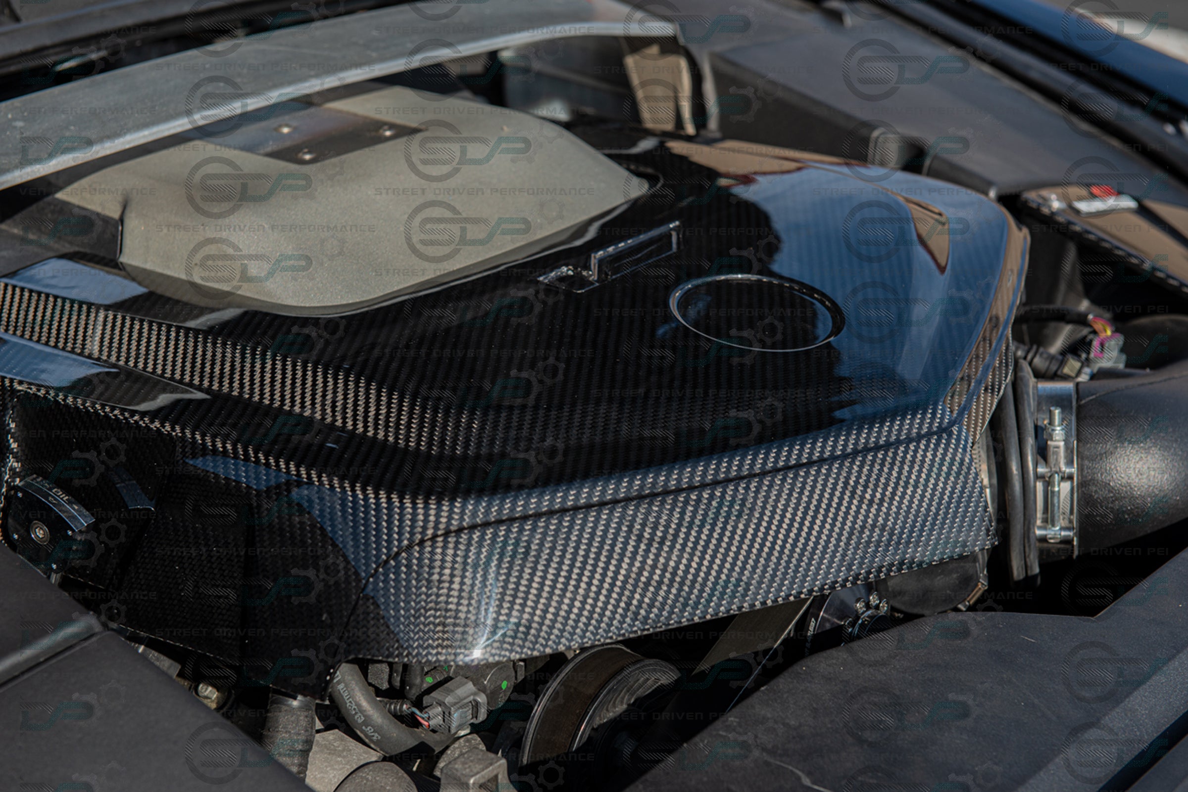 CTS-V V2 - Carbon Fiber Engine Cover for Chevrolet LSx LSA Supercharged engines using a CTS-V Lid